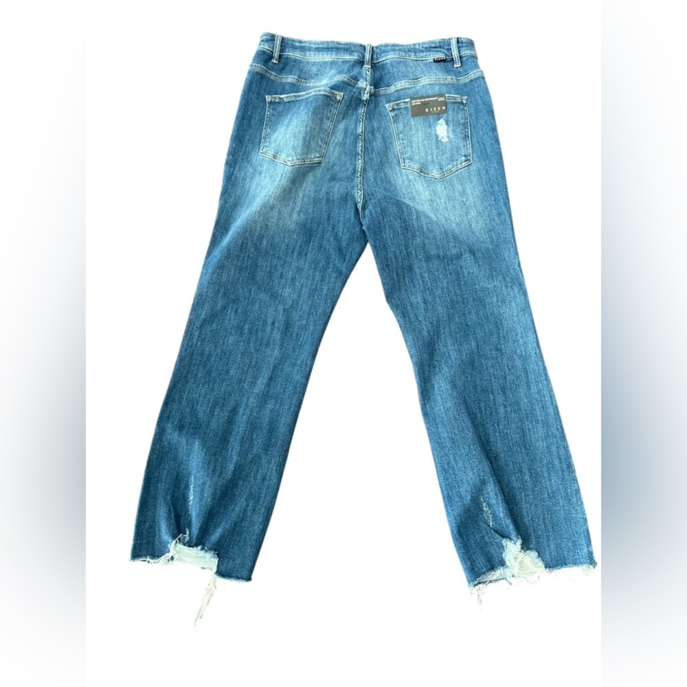 Risen Men's Distressed‎ Skinny Blue Denim Jeans Size 2XL